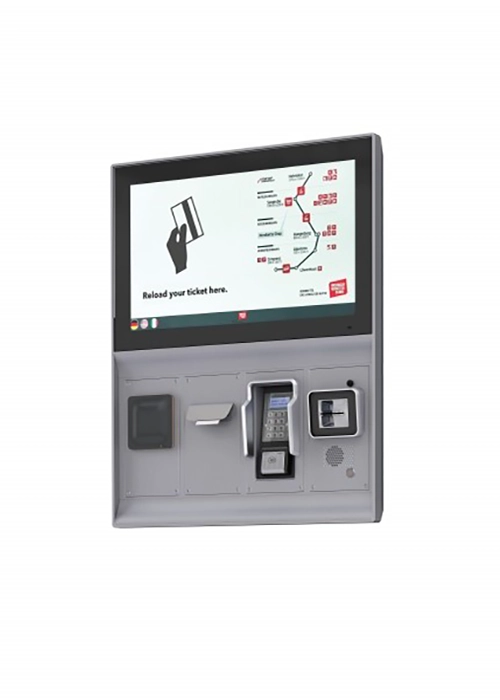 Automat pentru vânzarea biletelor și reîncărcarea cardurilor, cu card bancar